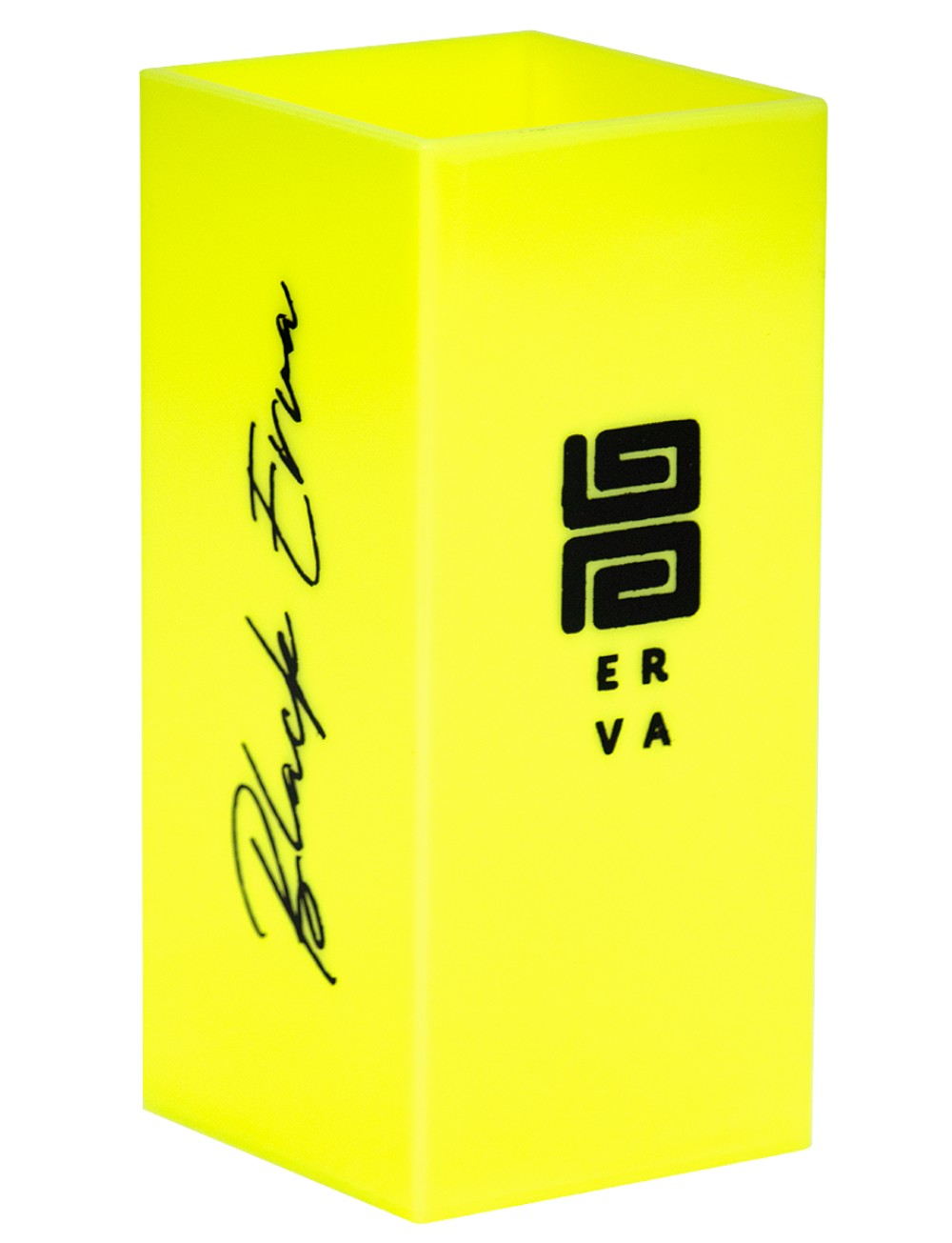 Copo Tereré Black Erva Acrílico Quadrado Amarelo Neon 270ml