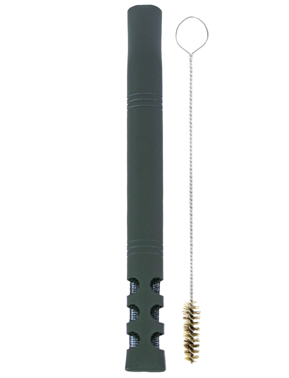 Bomba De Terere 19cm Aço Inox Lisa v6 Verde