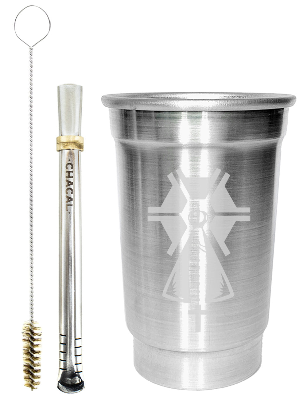 Kit Tereré Copo Cuia Econo Bomba Silver Nossa Senhora Agro