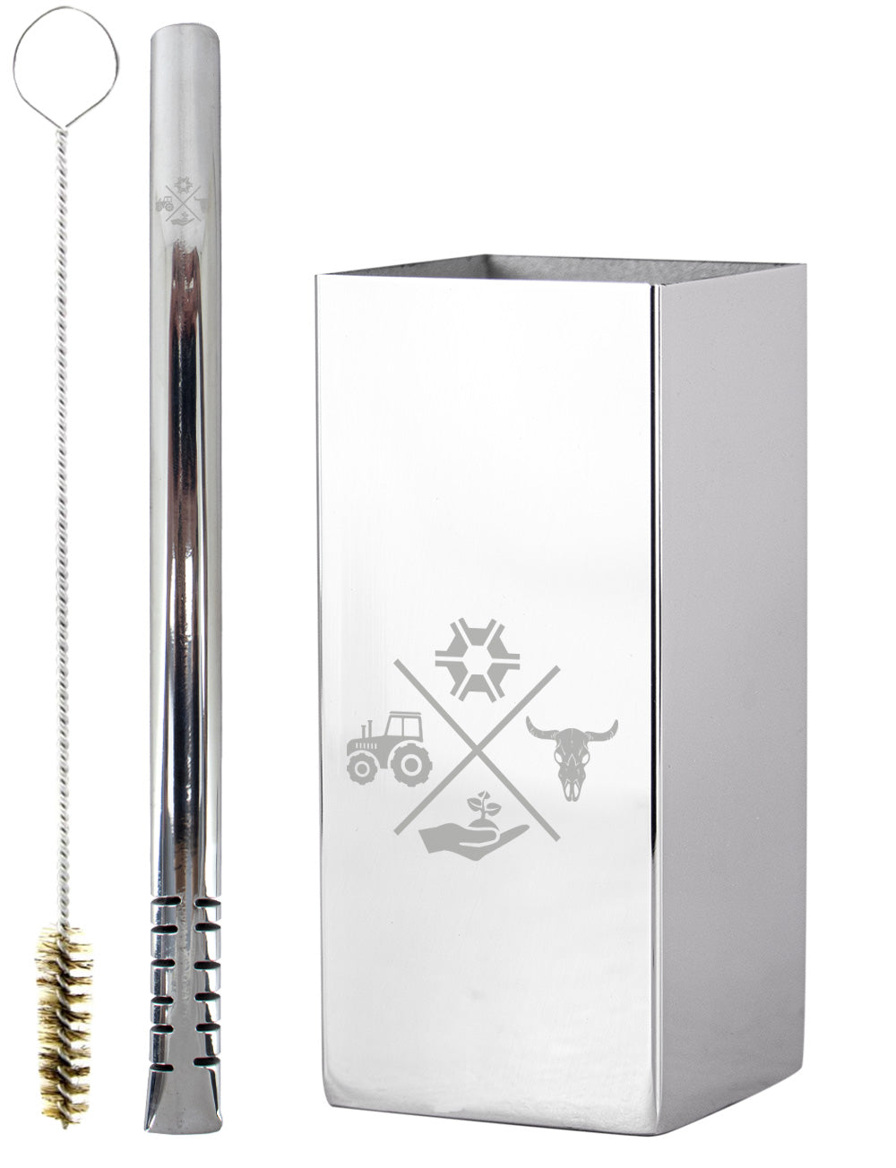 Kit Tereré Copo Cuia Premium Bomba Inox Made in Roça