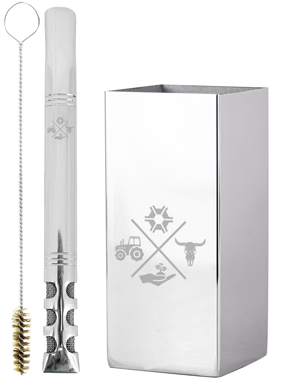 Kit Tereré Copo Cuia Premium Bomba Inox Made in Roça