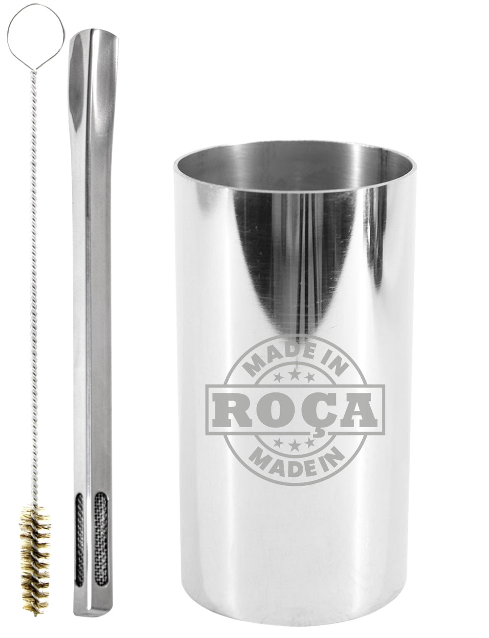 Kit Tereré Copo Cuia Premium Bomba Inox Escrita Made In Roça
