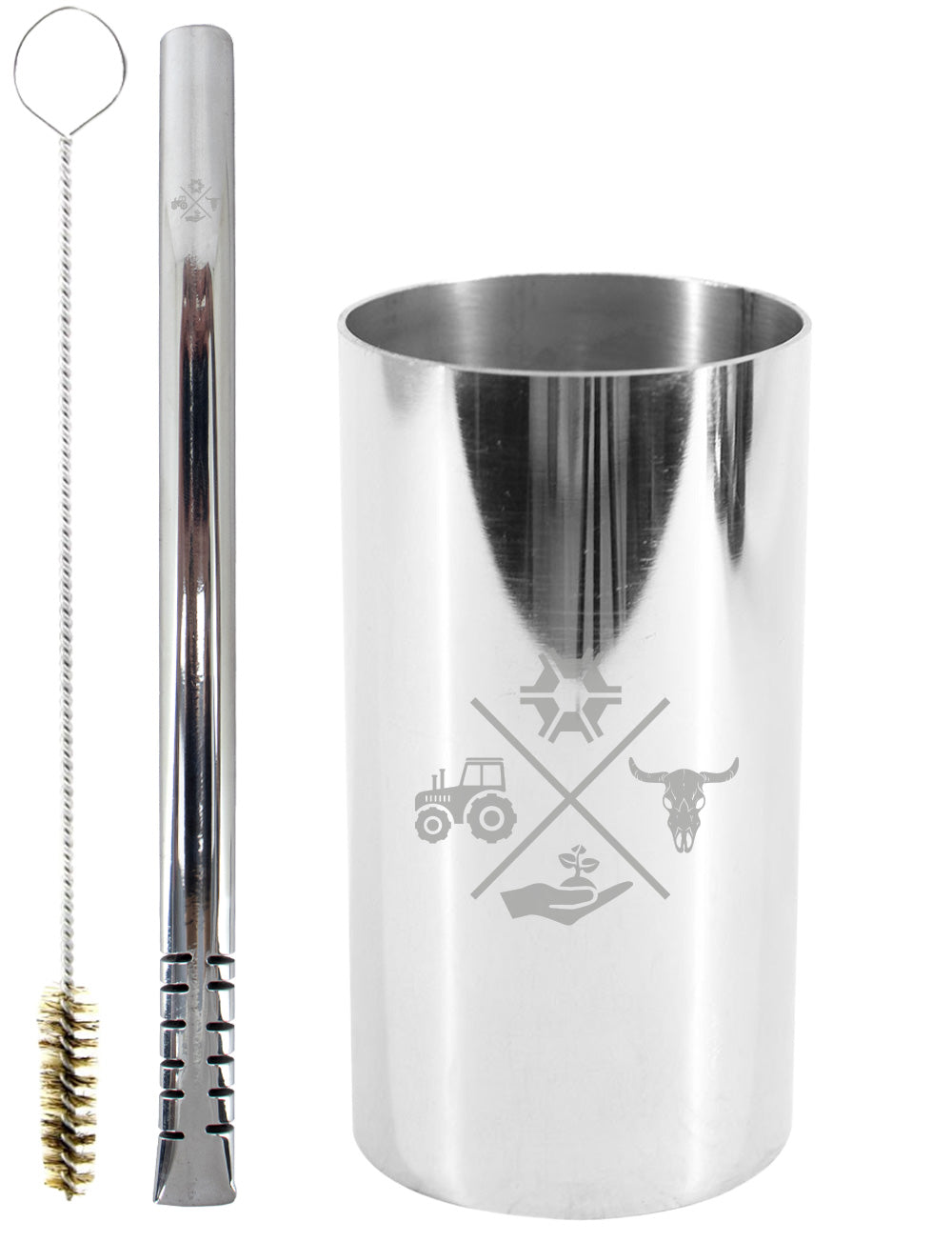 Kit Tereré Copo Cuia Premium Bomba Inox Made in Roça