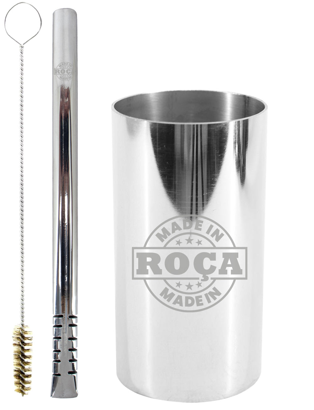 Kit Tereré Copo Cuia Premium Bomba Inox Escrita Made In Roça