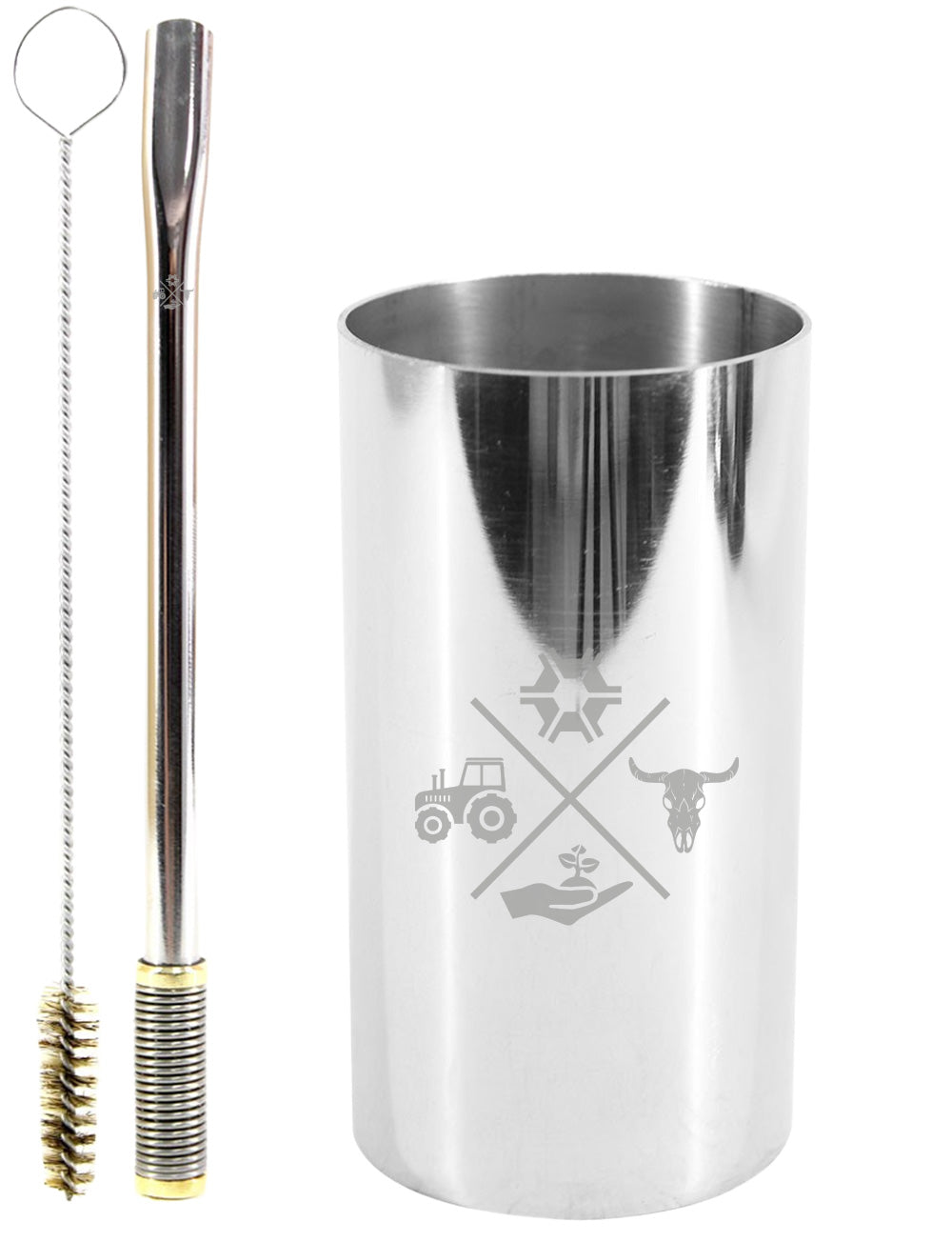 Kit Tereré Copo Cuia Premium Bomba Inox Made in Roça