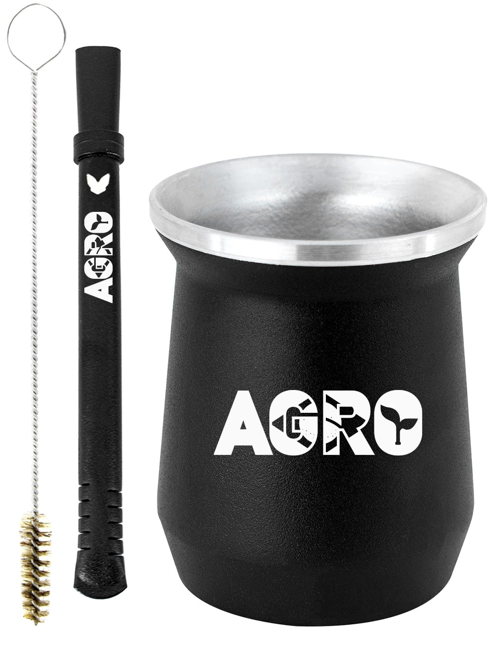 Kit Tereré Copo Cuia Econo Bomba Preto Agro Brasil