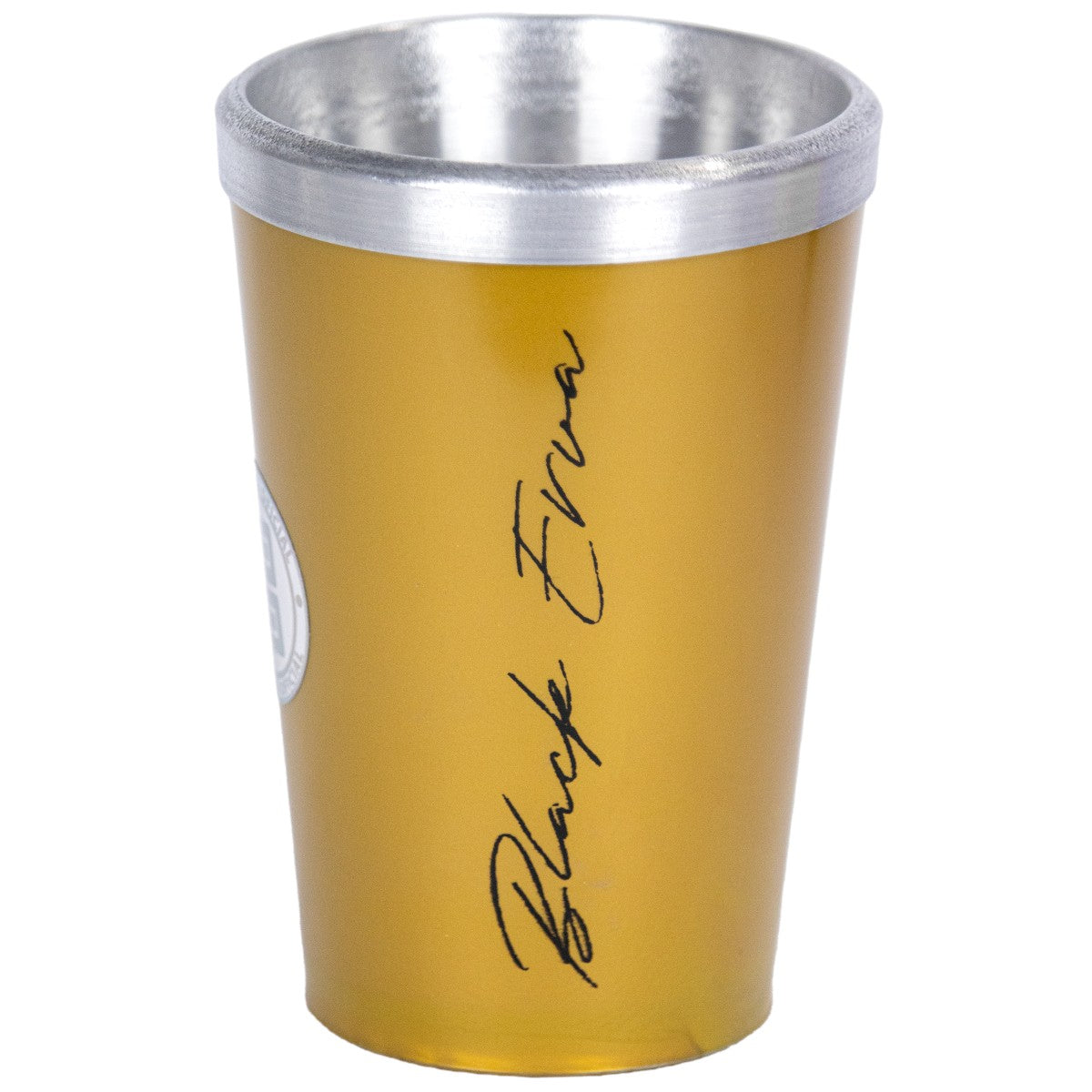 Copo Térmico Tereré Black Erva Alumínio e Acrilico Dourado 300ml
