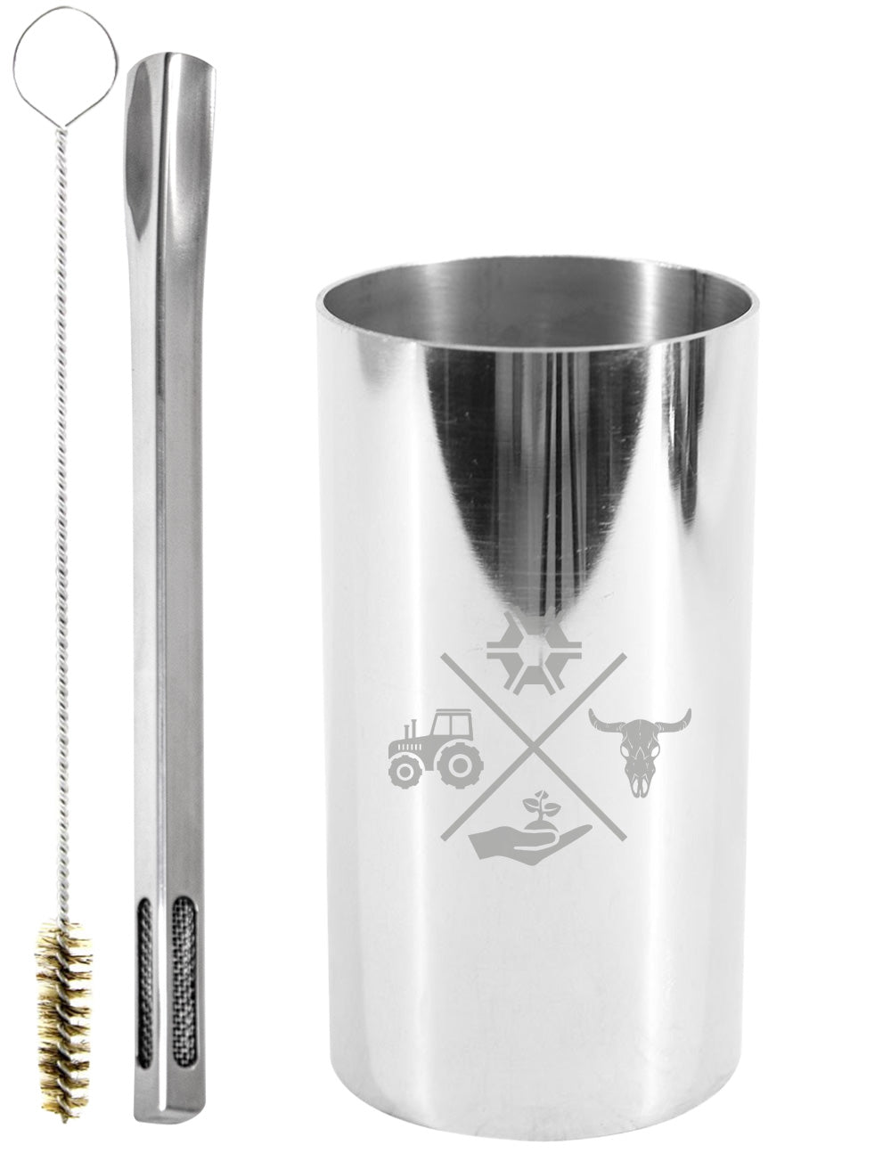 Kit Tereré Copo Cuia Premium Bomba Inox Made in Roça
