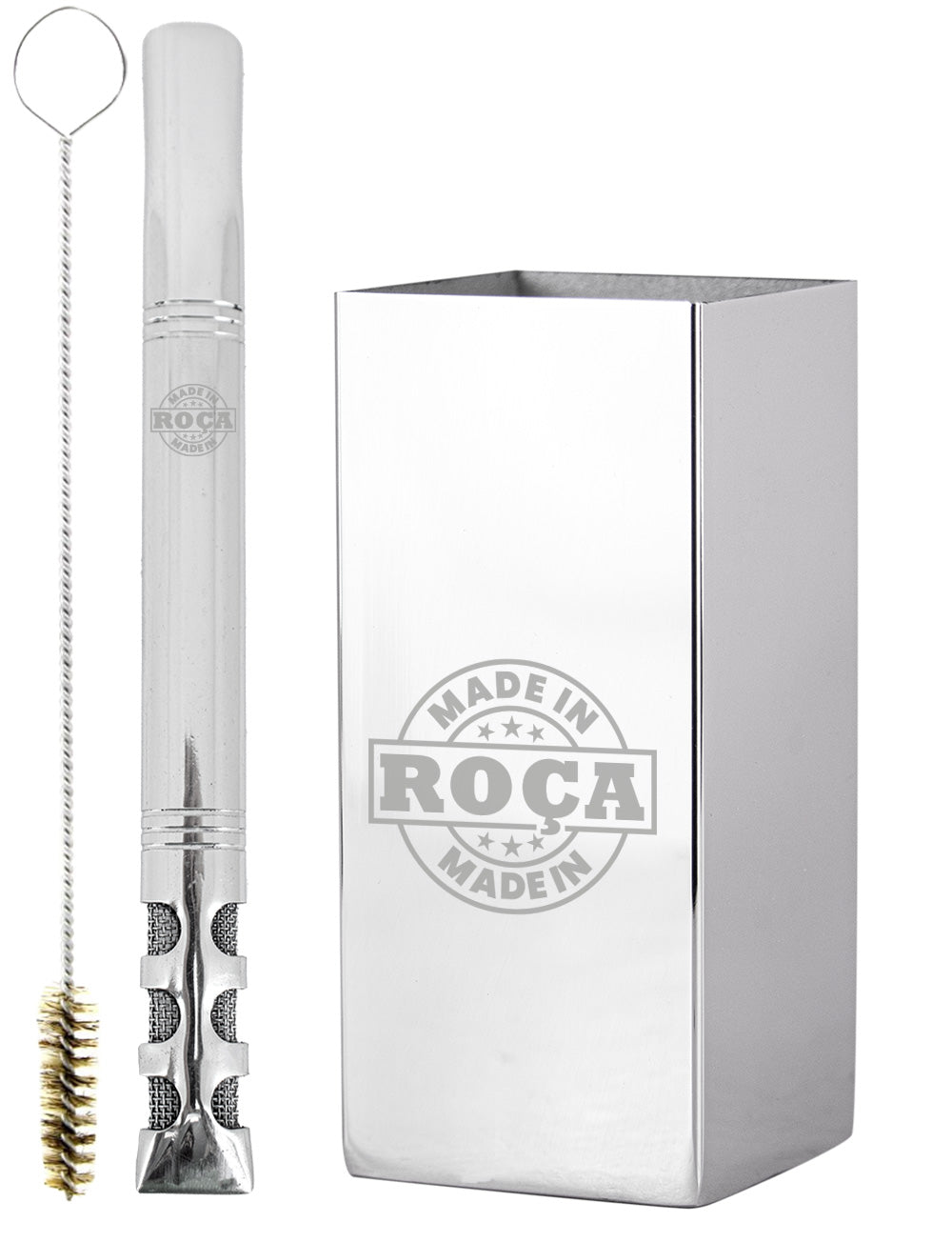 Kit Tereré Copo Cuia Premium Bomba Inox Escrita Made In Roça