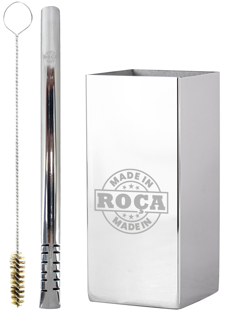 Kit Tereré Copo Cuia Premium Bomba Inox Escrita Made In Roça