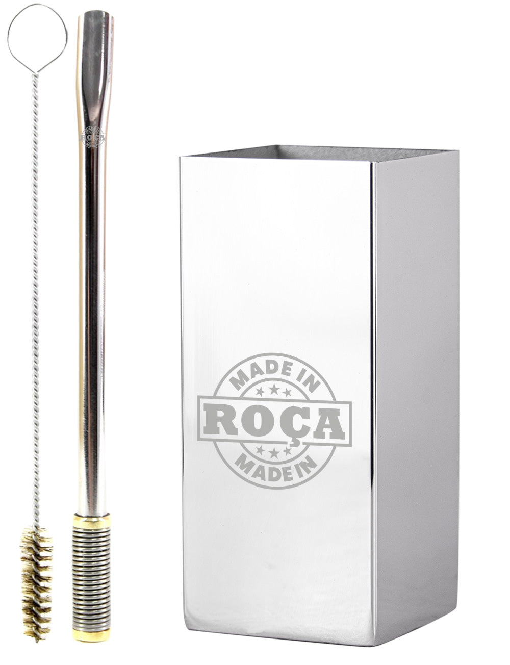Kit Tereré Copo Cuia Premium Bomba Inox Escrita Made In Roça