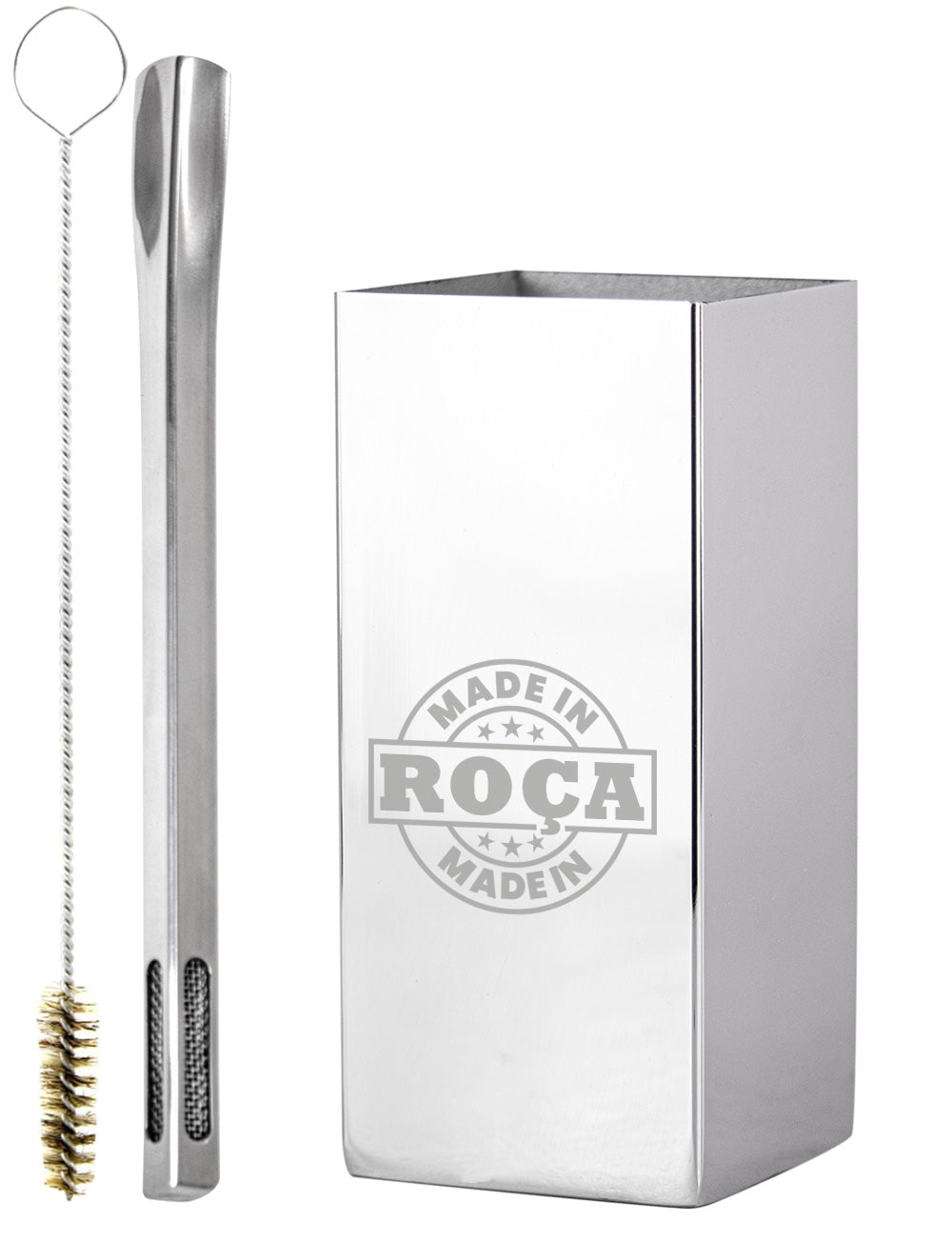 Kit Tereré Copo Cuia Premium Bomba Inox Escrita Made In Roça