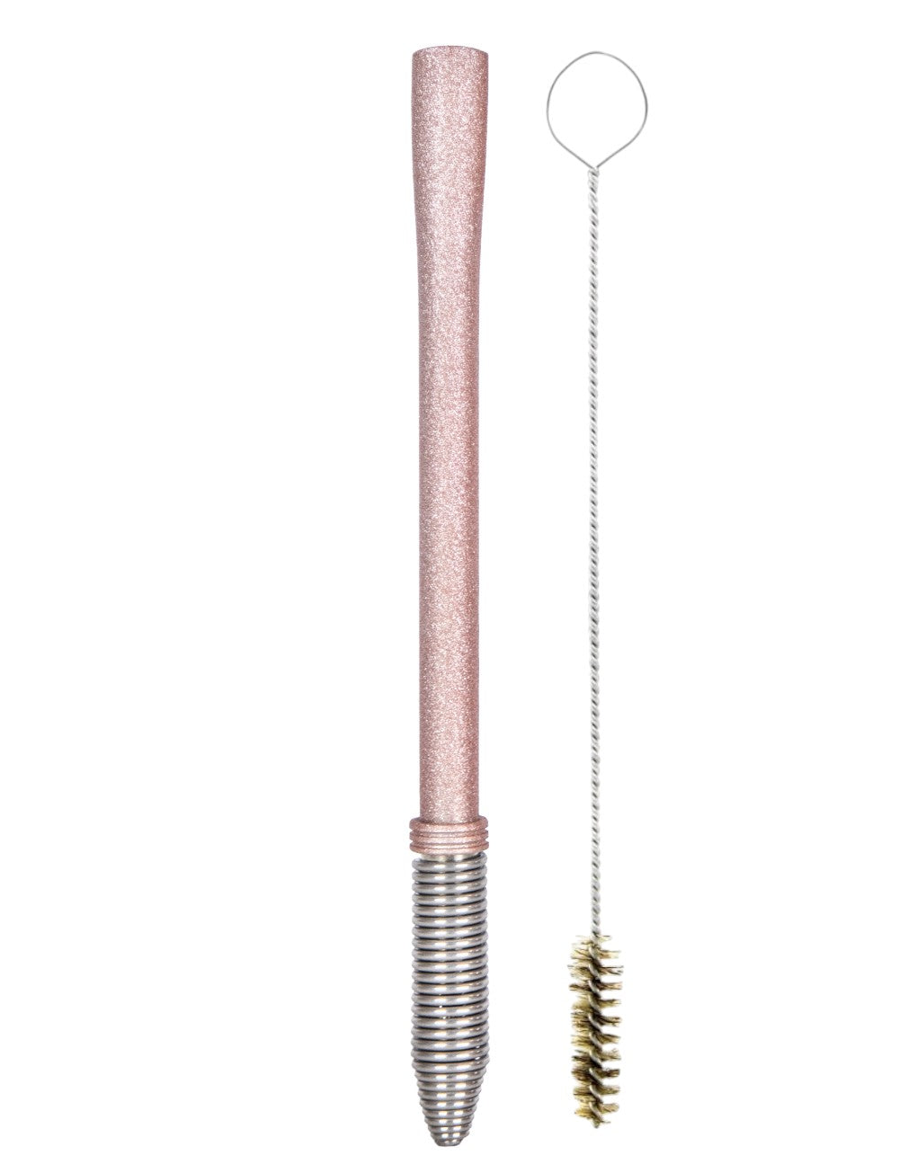 Bomba De Terere Aço Inox Lisa Mola Conica Rose 18cm
