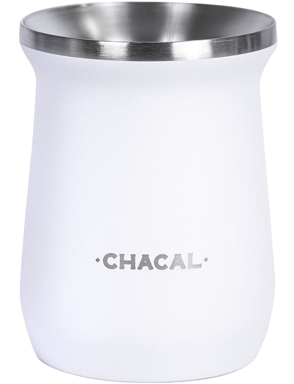 Copo Cuia Tereré Térmico 100% Inox Chacal 236ml Branco