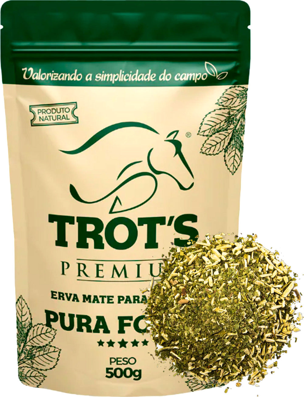 Erva Mate Tereré Trots Premium 500g Pura Folha
