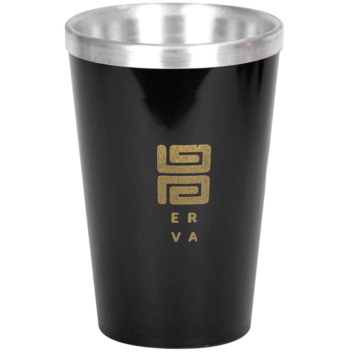 Copo Térmico Tereré Black Erva Alumínio e Acrilico Preto 300ml