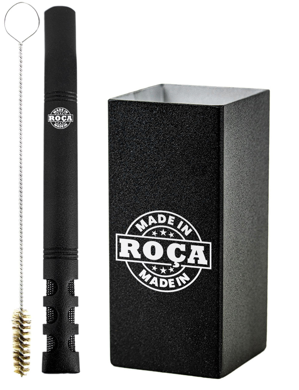 Kit Tereré Copo Cuia Premium Bomba Preto Made in Roça Escrita