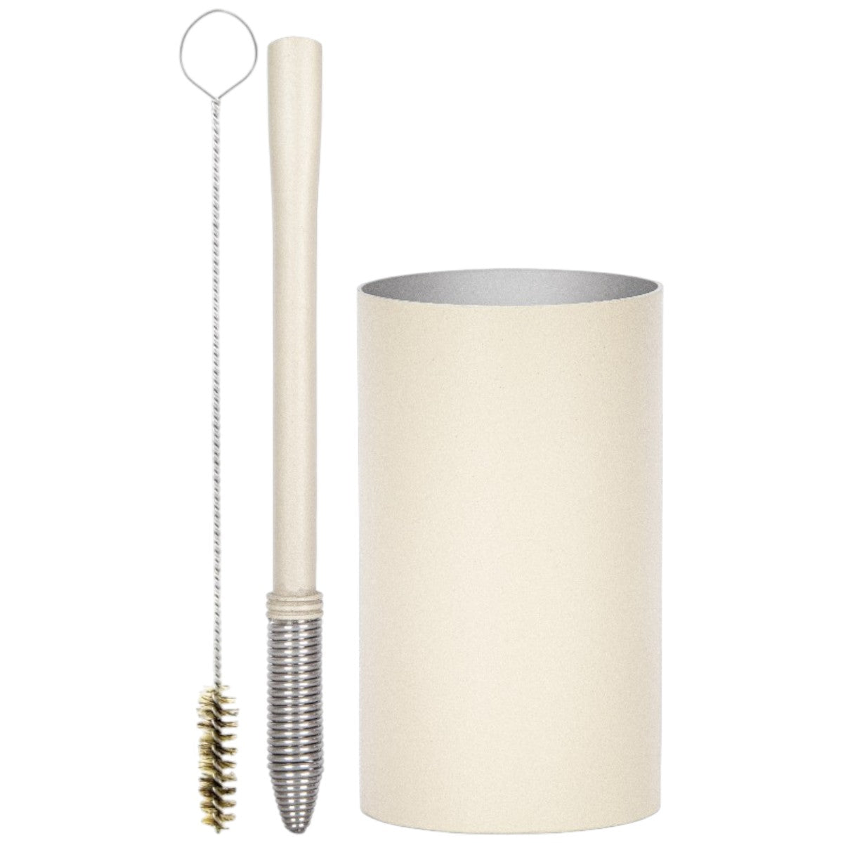 Kit Bomba Mola Conica e Copo Redondo Terere Aço Inox - Escolha a Cor