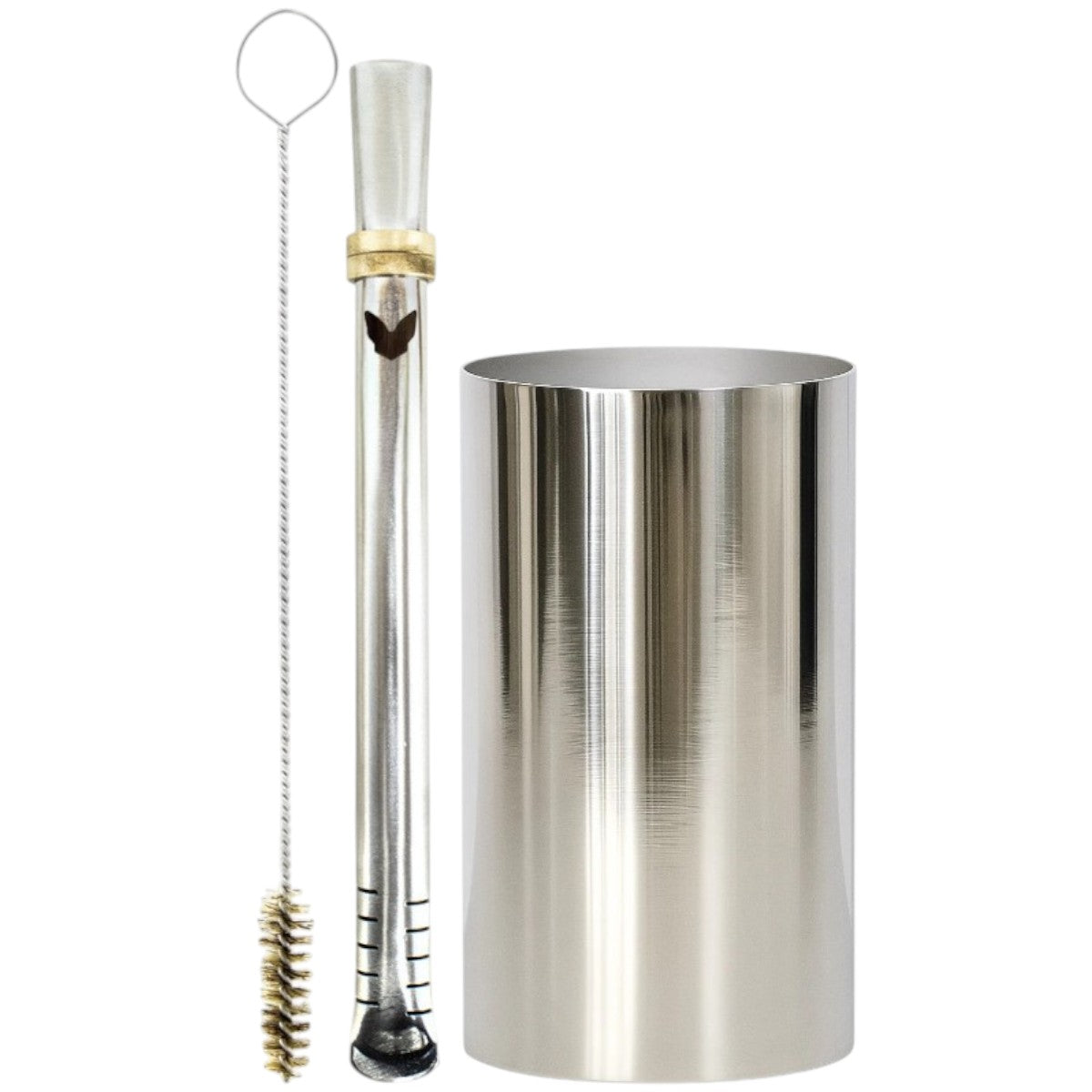 Kit Bomba Chacal e Copo Redondo Terere Aço Inox - Escolha a Cor