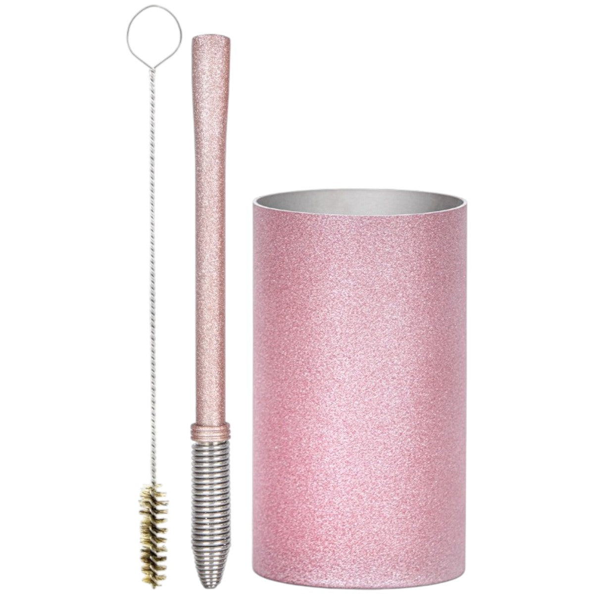 Kit Bomba Mola Conica e Copo Redondo Terere Aço Inox - Escolha a Cor