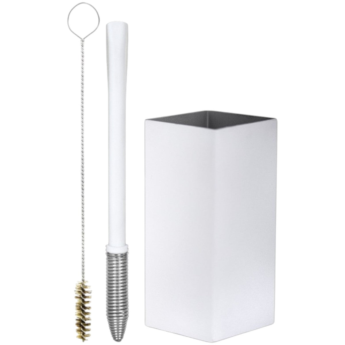 Kit Bomba Mola Conica e Copo Quadrado Terere Aço Inox - Escolha a Cor