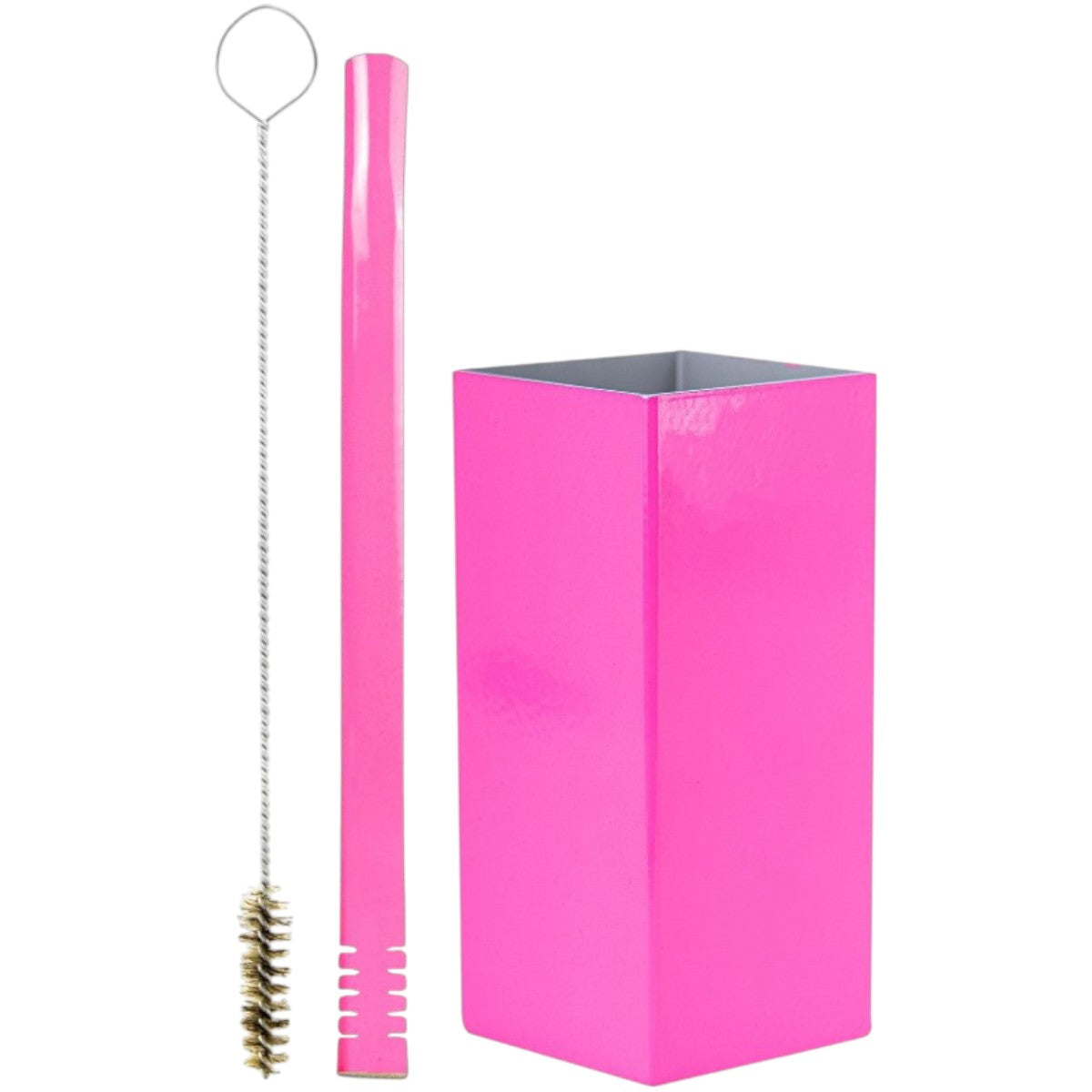 Kit Bomba Filete e Copo Quadrado Terere Aço Inox - Escolha a Cor