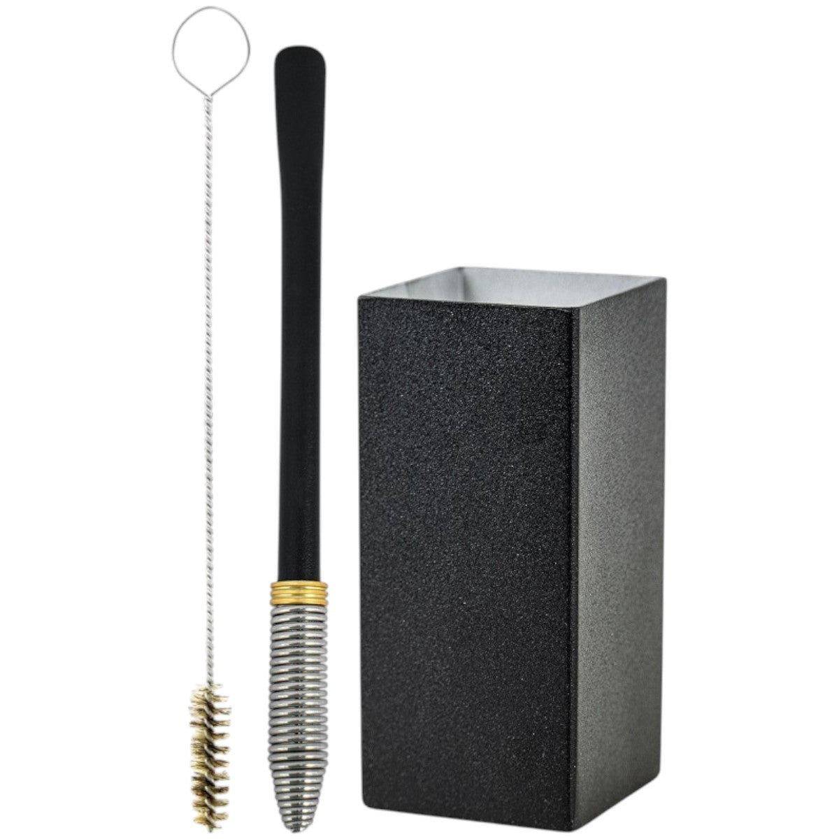 Kit Bomba Mola Conica e Copo Quadrado Terere Aço Inox - Escolha a Cor