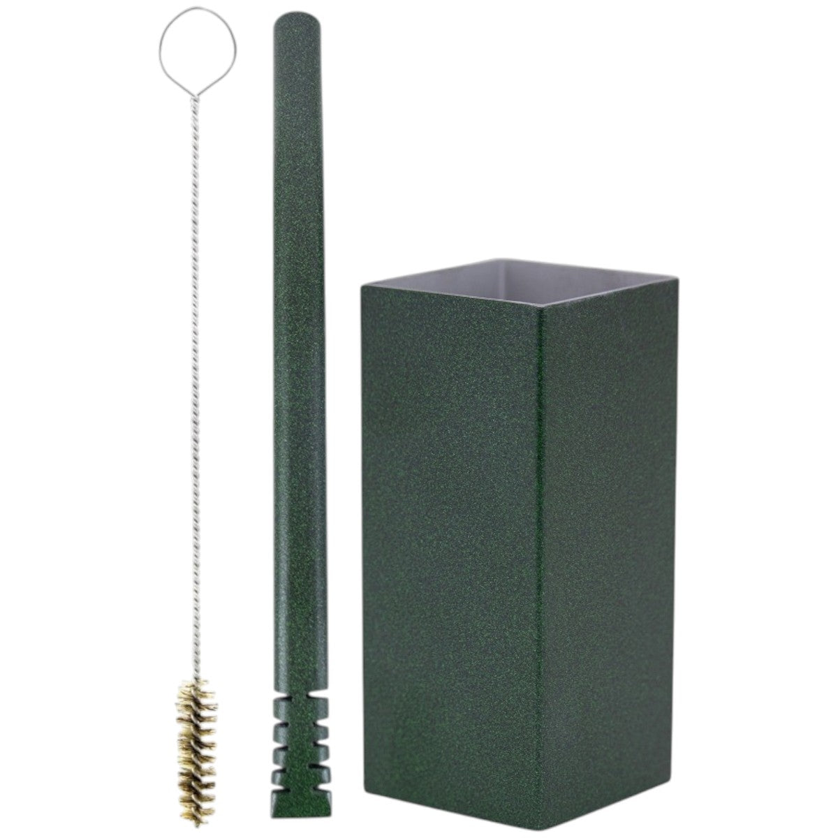 Kit Bomba Filete e Copo Quadrado Terere Aço Inox - Escolha a Cor