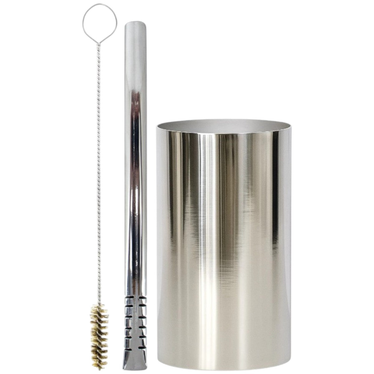 Kit Bomba Filete e Copo Redondo Terere Aço Inox - Escolha a Cor