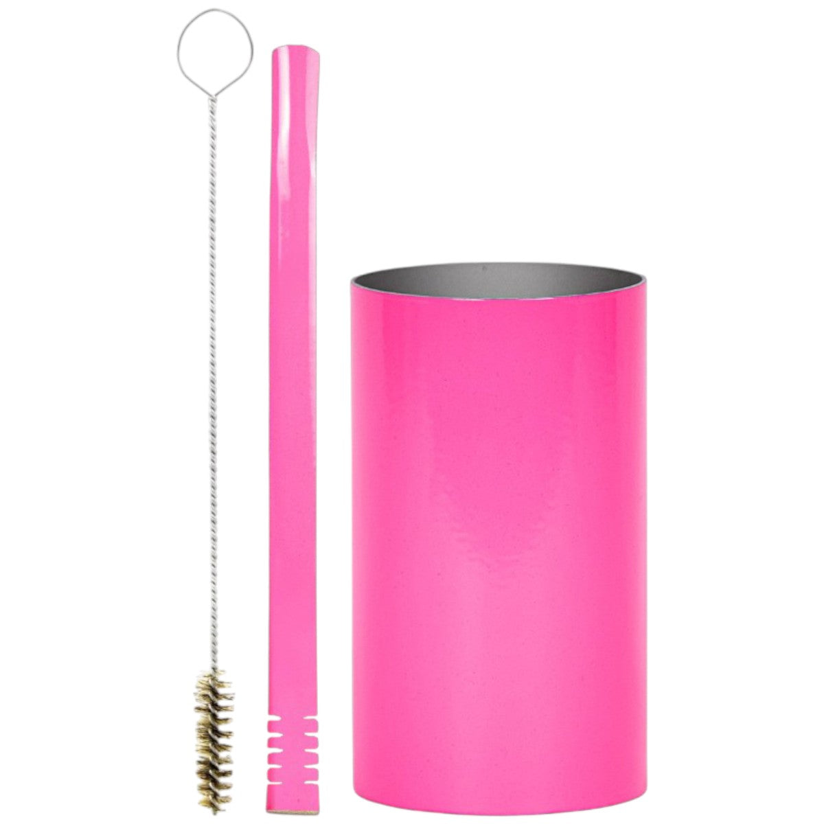 Kit Bomba Filete e Copo Redondo Terere Aço Inox - Escolha a Cor