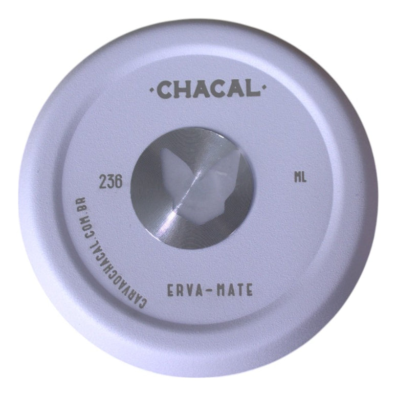 Copo Cuia Tereré Térmico 100% Inox Chacal 236ml Branco
