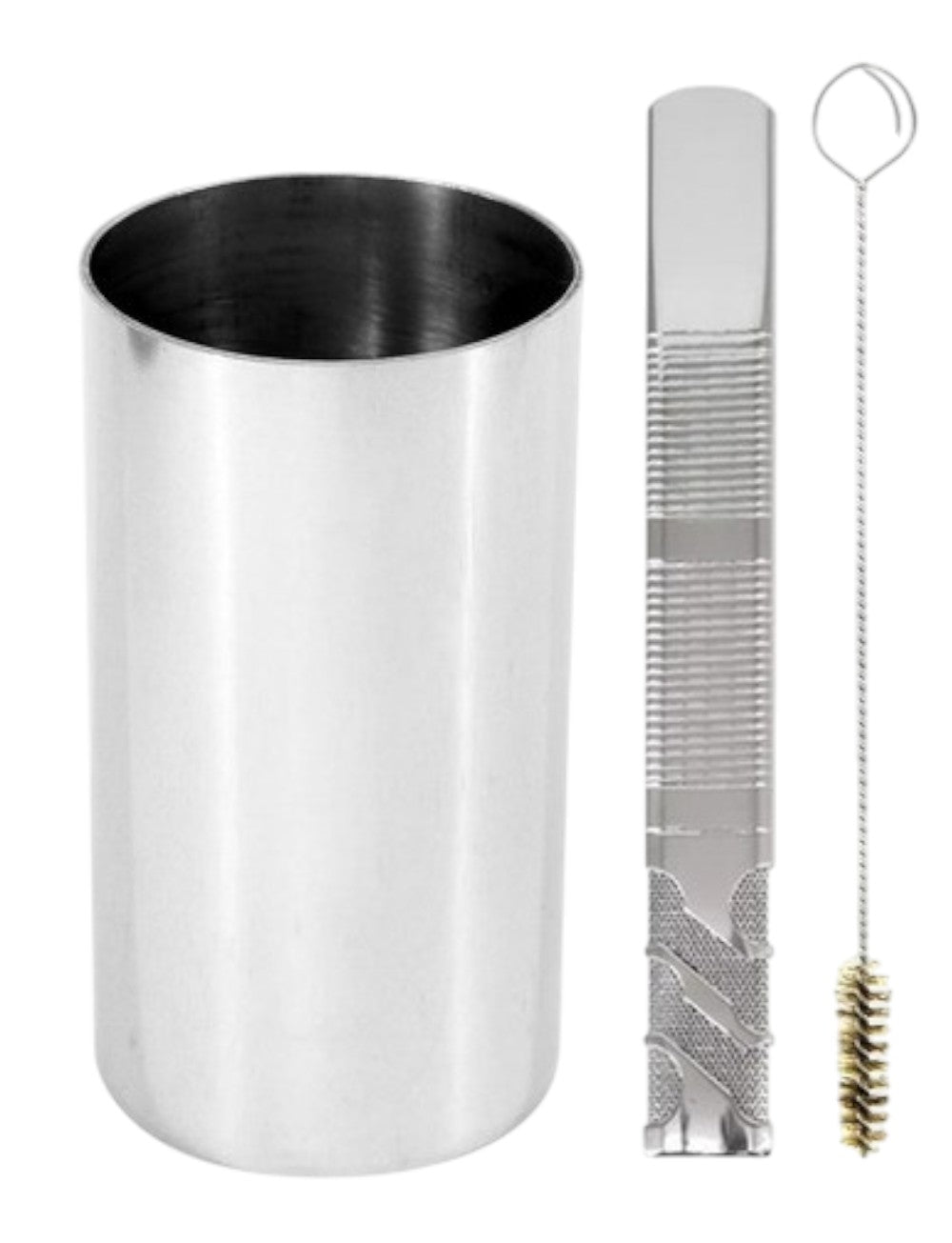 Kit Bomba E Copo Redondo Terere Aço Inox Silver - Escolha a Bomba