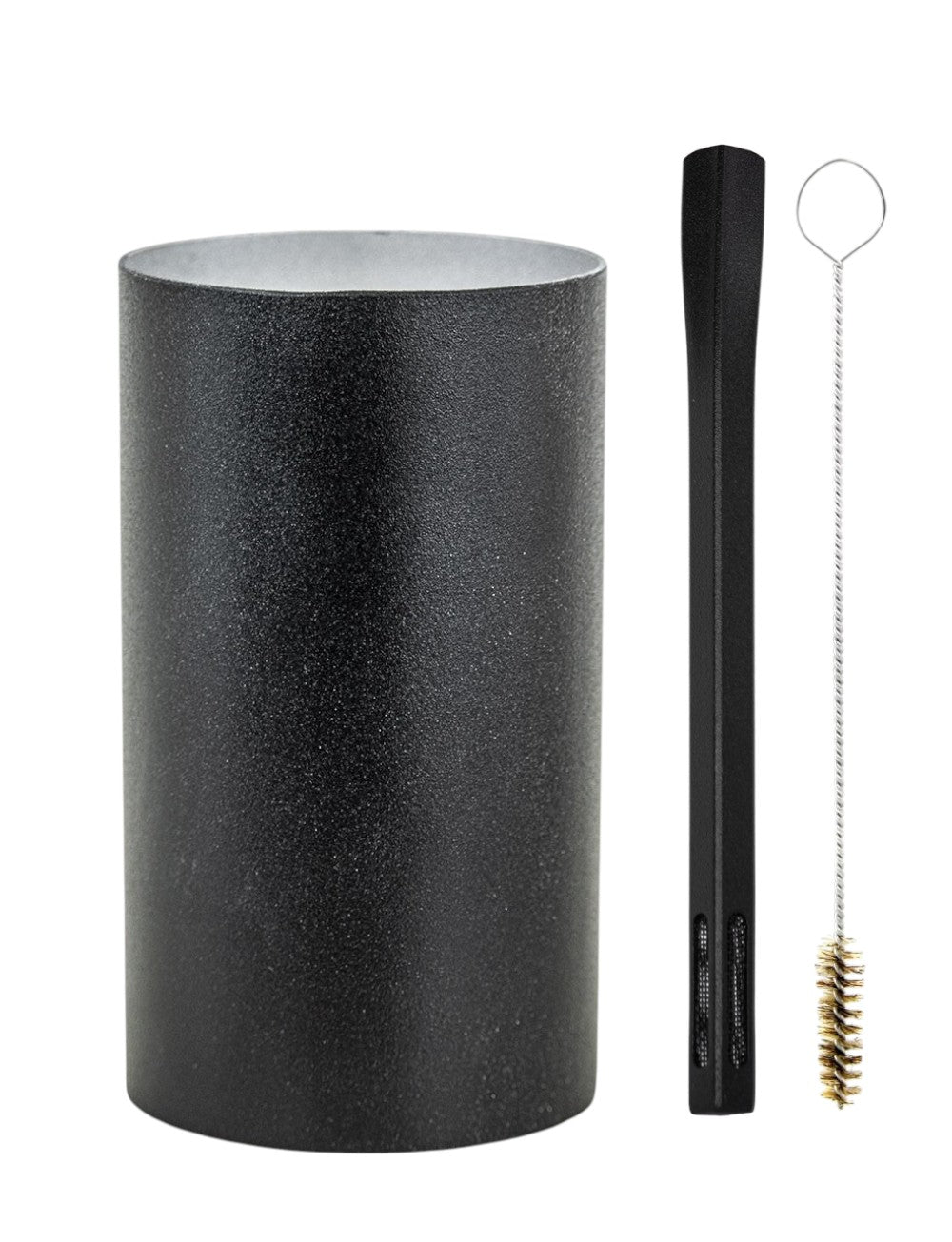 Kit Bomba E Copo Redondo Terere Aço Inox Preto - Escolha a Bomba