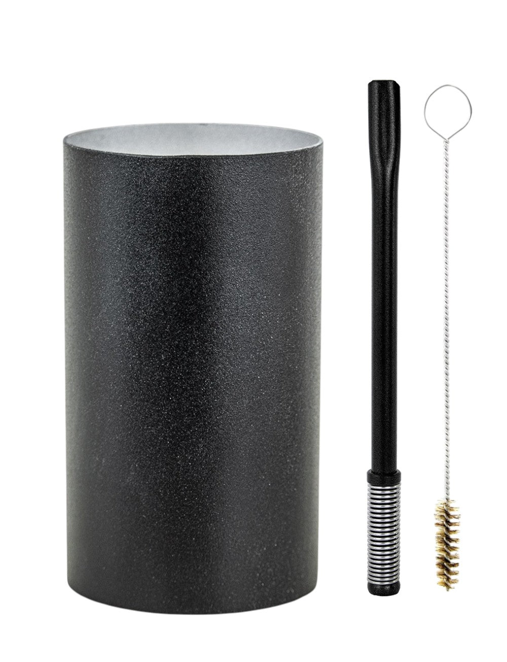 Kit Bomba E Copo Redondo Terere Aço Inox Preto - Escolha a Bomba