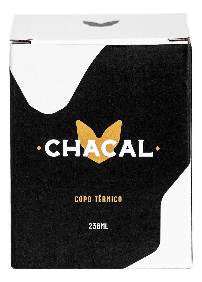 Copo Cuia Tereré Térmico 100% Inox Chacal 236ml Branco