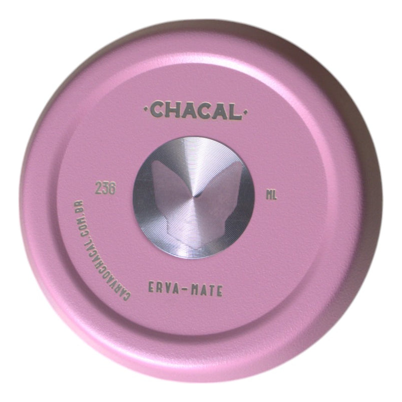 Copo Cuia Tereré Térmico 100% Inox Chacal 236ml Rosa