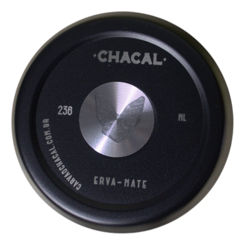Copo Cuia Tereré Térmico 100% Inox Chacal 236ml Preto