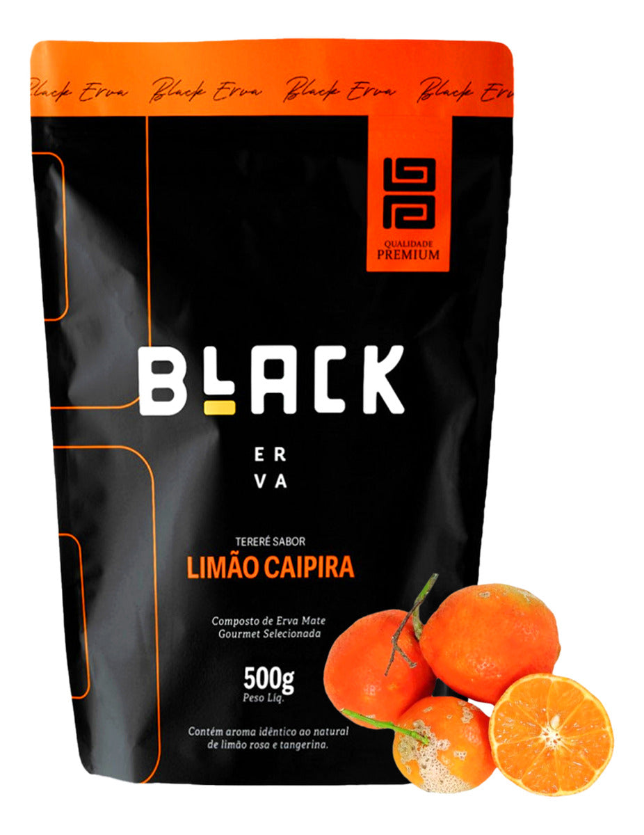 Erva Mate Tereré Black Erva Premium 500g Limão Caipira