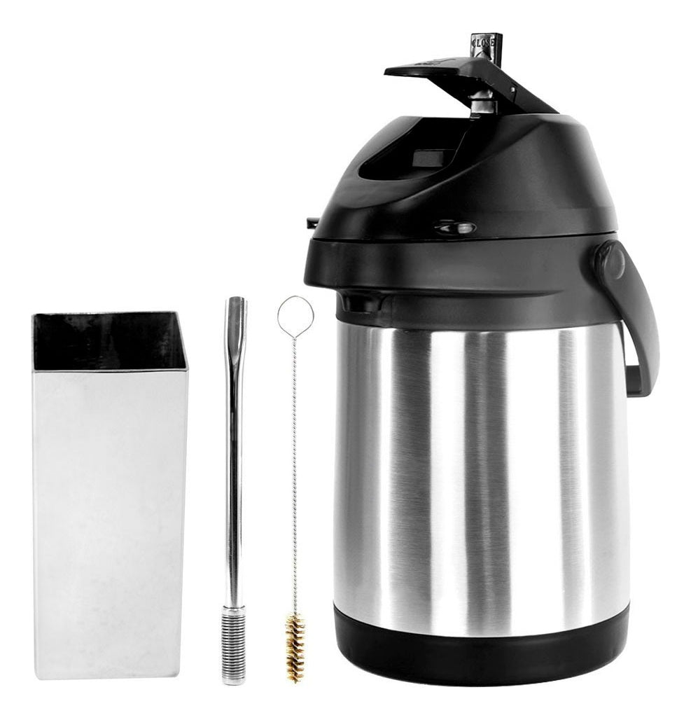 Kit Tereré Copo Quadrado Inox Bomba Inox Garrafa Termica Inox