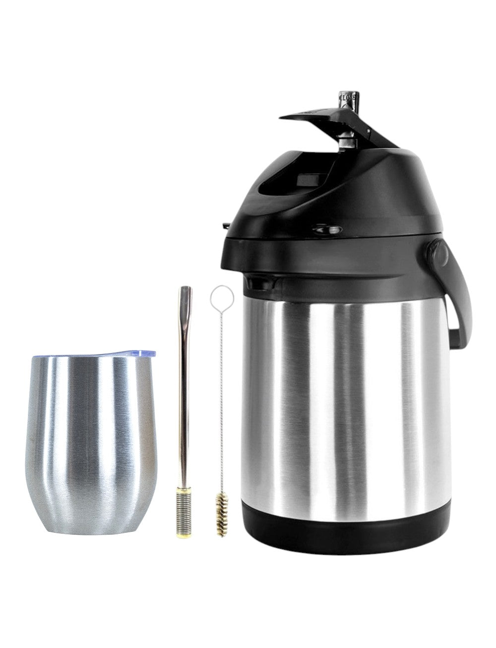 Kit Tereré Copo Termico 360ml Com Tampa Bomba Inox Garrafa Termica Inox