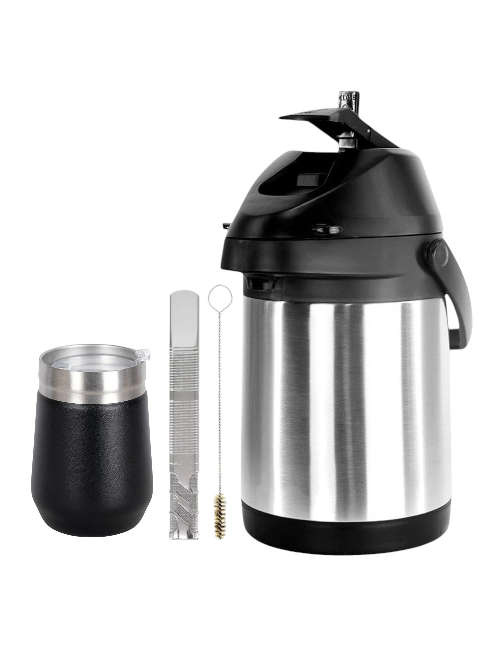 Kit Tereré Copo Termico 320ml Com Tampa Bomba Inox Garrafa Termica Inox