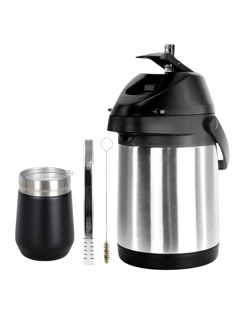 Kit Tereré Copo Termico 320ml Com Tampa Bomba Inox Garrafa Termica Inox