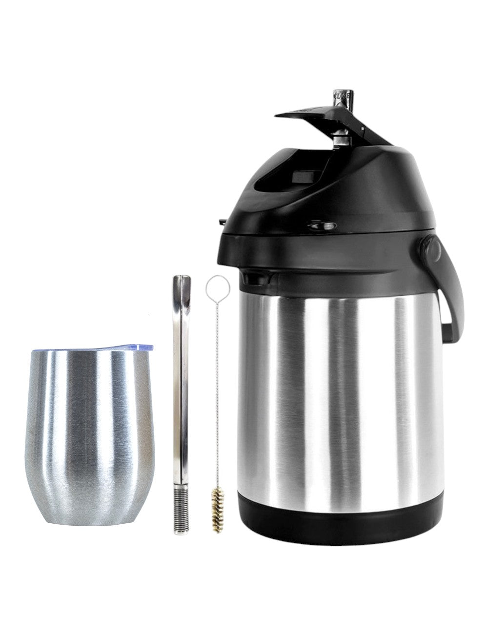 Kit Tereré Copo Termico 360ml Com Tampa Bomba Inox Garrafa Termica Inox