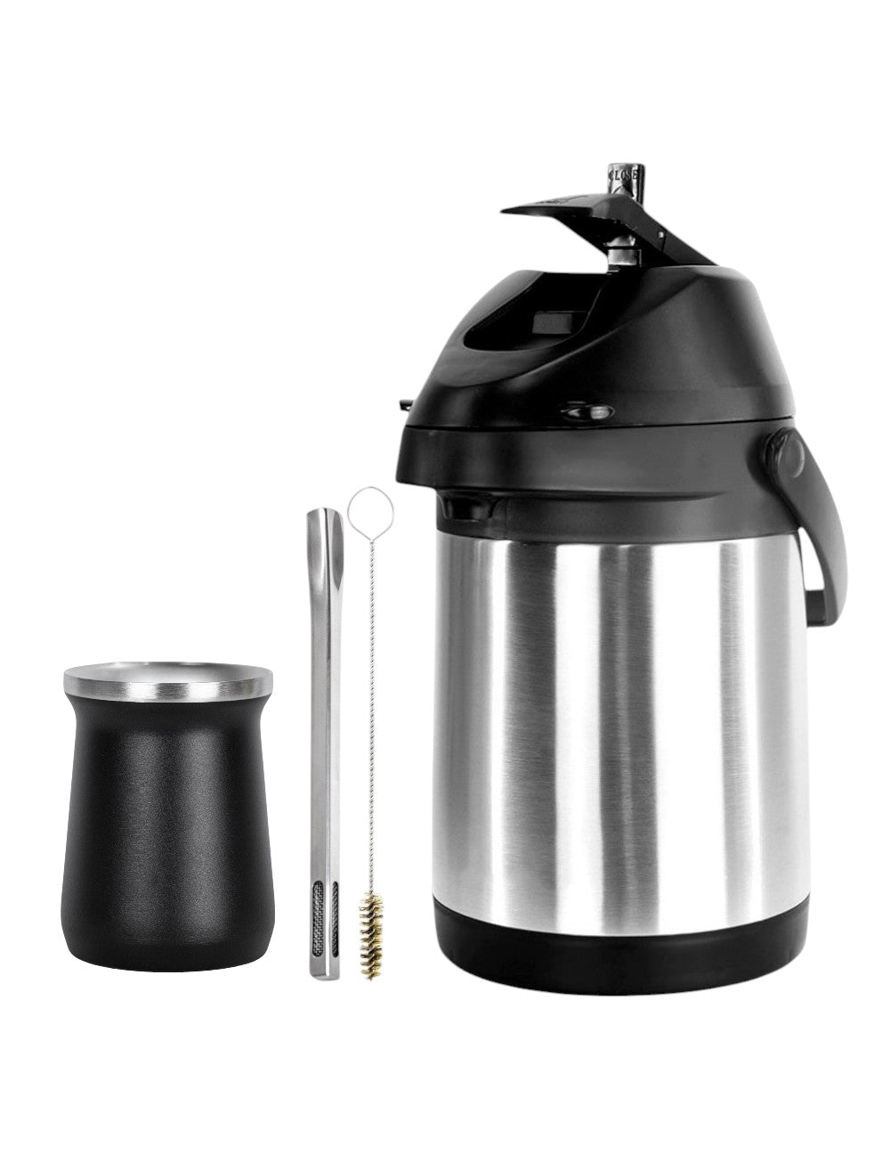Kit Tereré Cuia Termico 236ml Bomba Inox Garrafa Termica Inox