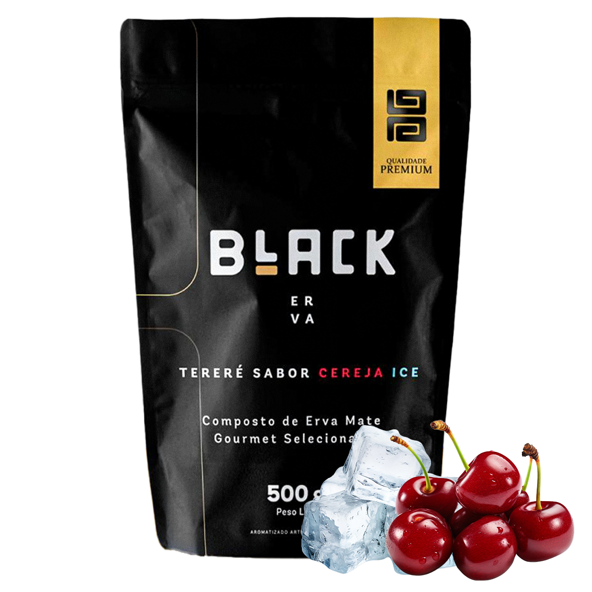 Erva Mate Tereré Black Erva Premium 500g Cereja Ice