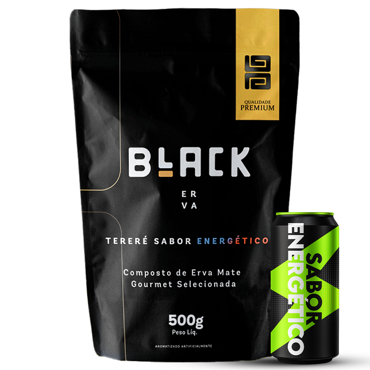 Erva Mate Tereré Black Erva Premium 500g Energetico