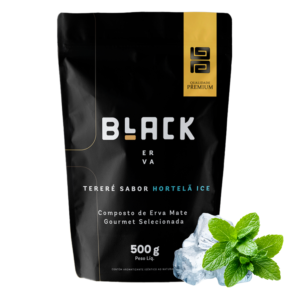 Erva Mate Tereré Black Erva Premium 500g Hortela Ice