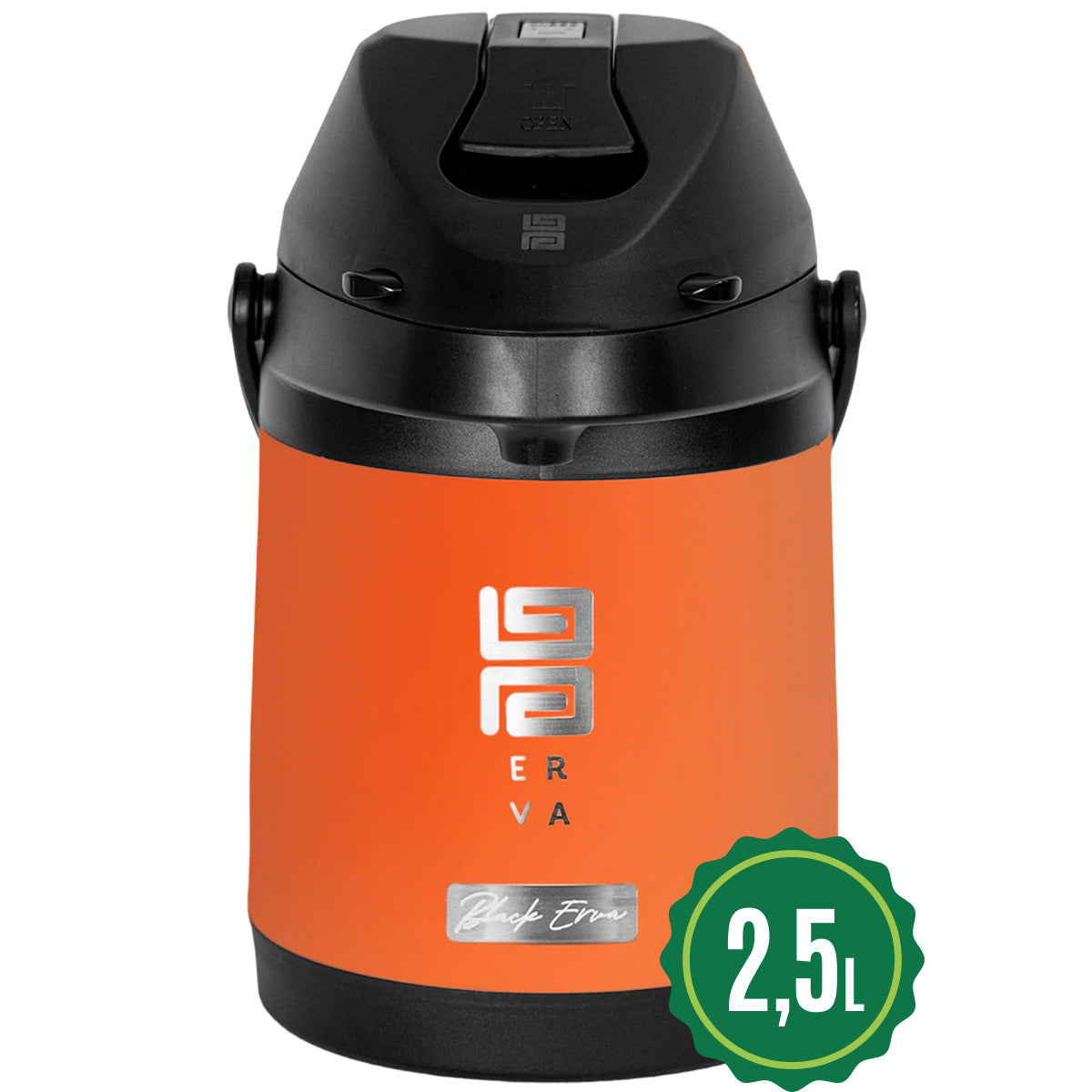 Garrafa Termica Inox 2.5l Tereré Chimarrão Black Laranja
