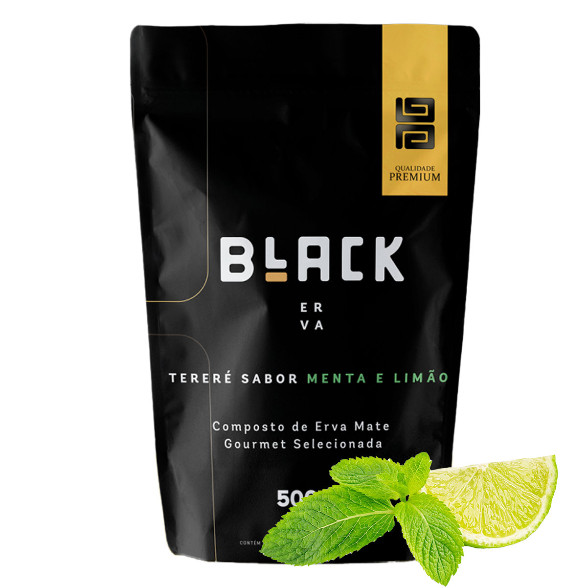 Erva Mate Tereré Black Erva Premium 500g Menta Limão