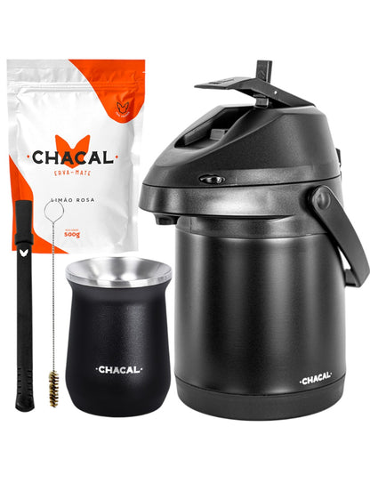 Kit Tereré Chacal Copo Bomba Garrafa Térmica 2.5l Erva